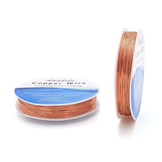 Adabele 147 Feet Premium Tarnish Resistant Round Bare Raw Jewelry Copper Wire by AdabeleLLC