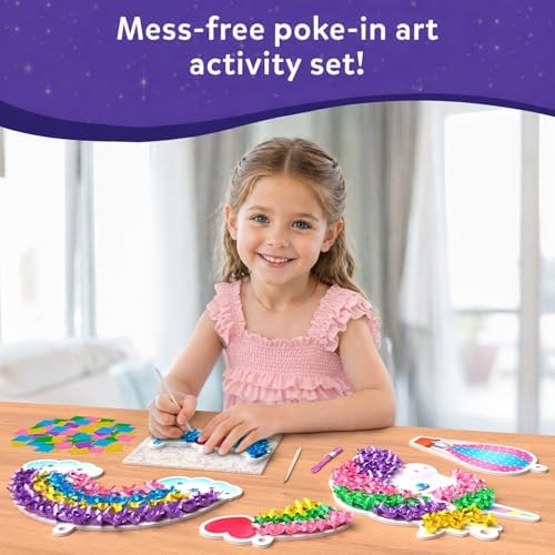 Skillmatics Poke-in Art – Magical Unicorns, Wood Craft Kit, Gift for Kids