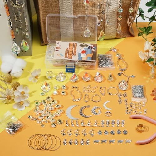 DIY Suncatchers 450pcs Sun Catchers Making Supplies Kit Prism Hanging Decor