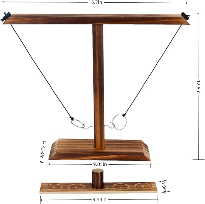 Ring toss Game, Large Base Hook and Ring Game, Hook and Ring Throwing Game - Image 2