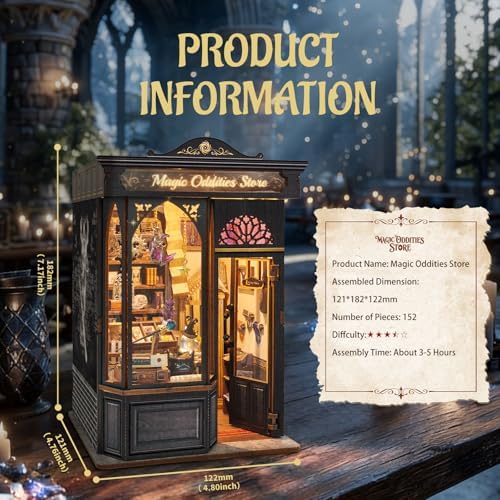 Book Nook Magic Miniature House Kit for Adults with Openable Door
