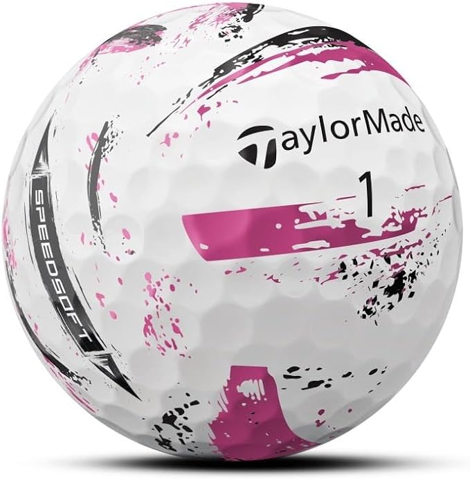 TaylorMade SpeedSoft Golf Balls, Maximum Distance with Ultra-Soft Feel, Perfect for Off The Tee and Around The Green