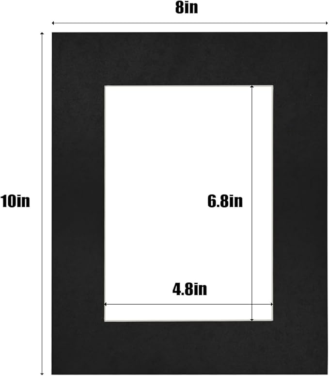Egofine 8x10 Black Picture Mats Pack of 14, Frame Mattes - Image 6