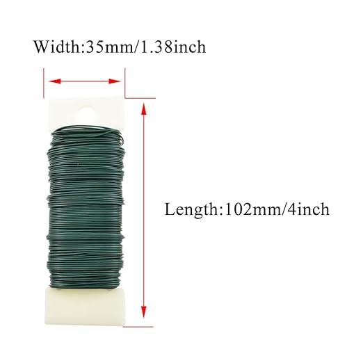 HAHIYO 22Gauge Green Flexible Metal Floral Wire - Image 2