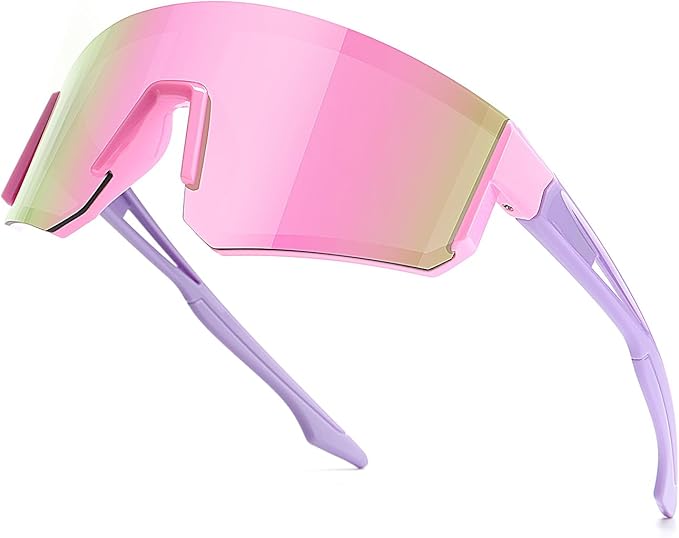 SEKKAF Youth Baseball Sunglasses for Boys Girls Age 6-12 Softball Cycling Sports Sunglasses for Kids Lightweight Frame