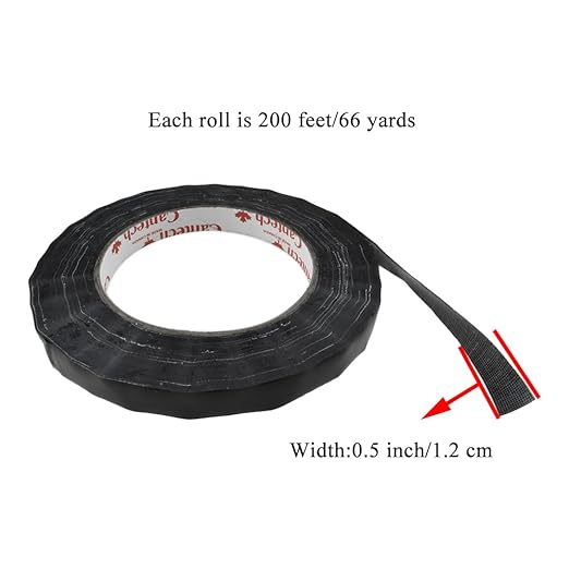 HAHIYO Black 0.5Inch Wide Floral Tape Waterproof Florist Tape Flower Wrap - Image 2