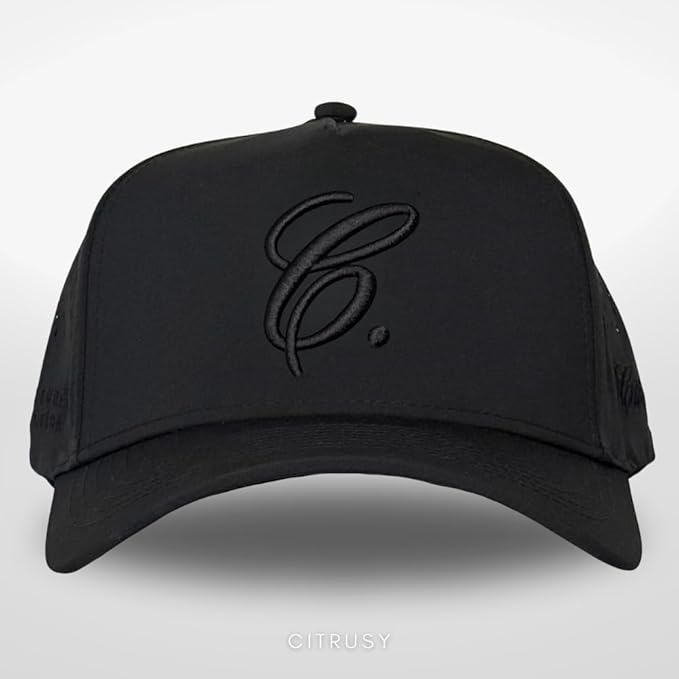 CITRUSY Athletic Trucker Golf Hat | Performance Mens 5 Panel Cap | Cool Breathable Waterproof Workout Running Snapback