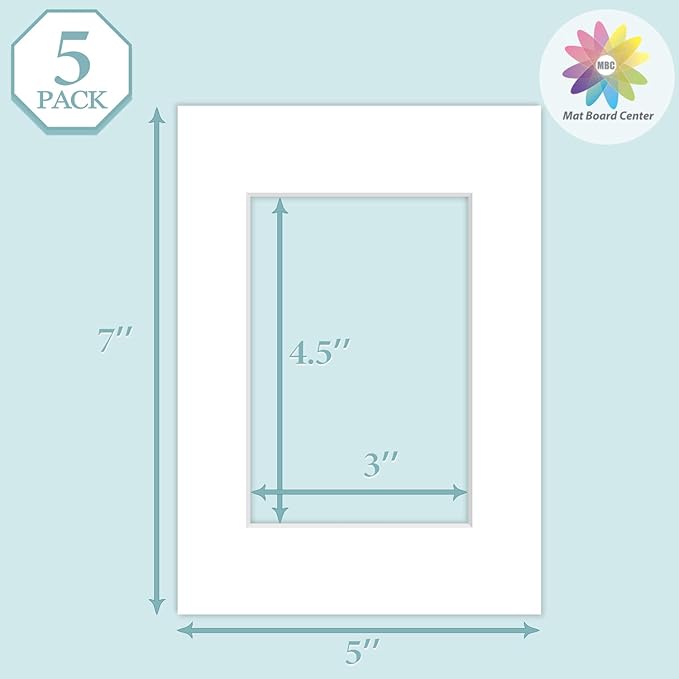 MBC Mat Board Center, 5 Pack 5x7 - Image 3