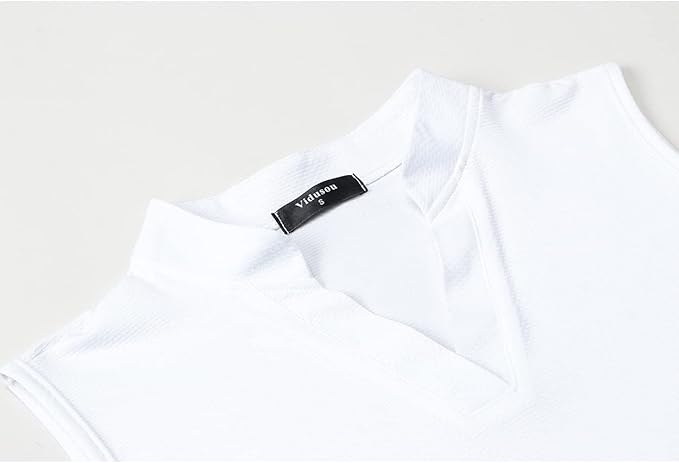 Womens Sleeveless V Neck Golf Polo Shirts