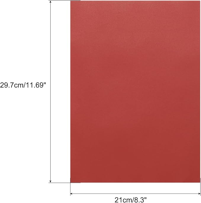 MECCANIXITY Colored Vellum Paper, 20 Sheet Red Transparency 11.7 x 8.2 - Image 2