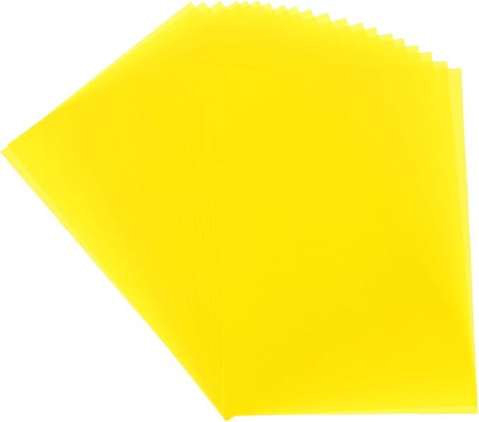 MECCANIXITY Colored Vellum Paper, 20 Sheet Lemon Yellow Transparency 11.7 x 8.2 by MECCANIXITY