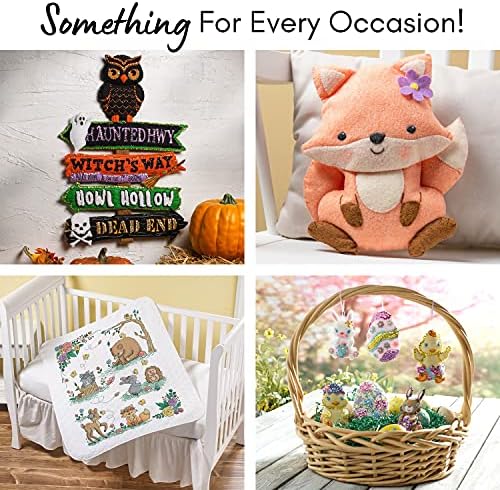 Bucilla 86430 Halloween Felt Applique Ornaments Kit (Size 2" by 2.5-Inch), Set of 12
