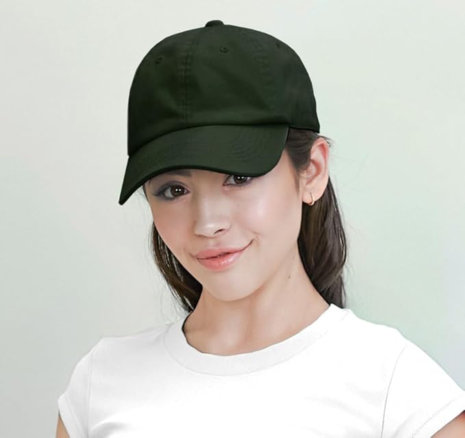 Cotton Baseball Cap Dad Hat – Washed Low Profile Adjustable Hat for Men Women Casual Outdoor Running Golf