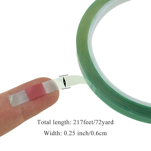 HAHIYO Clear Green 0.25Inch 2Rolls Floral Tape Waterproof Florist Tape Flower - Image 2