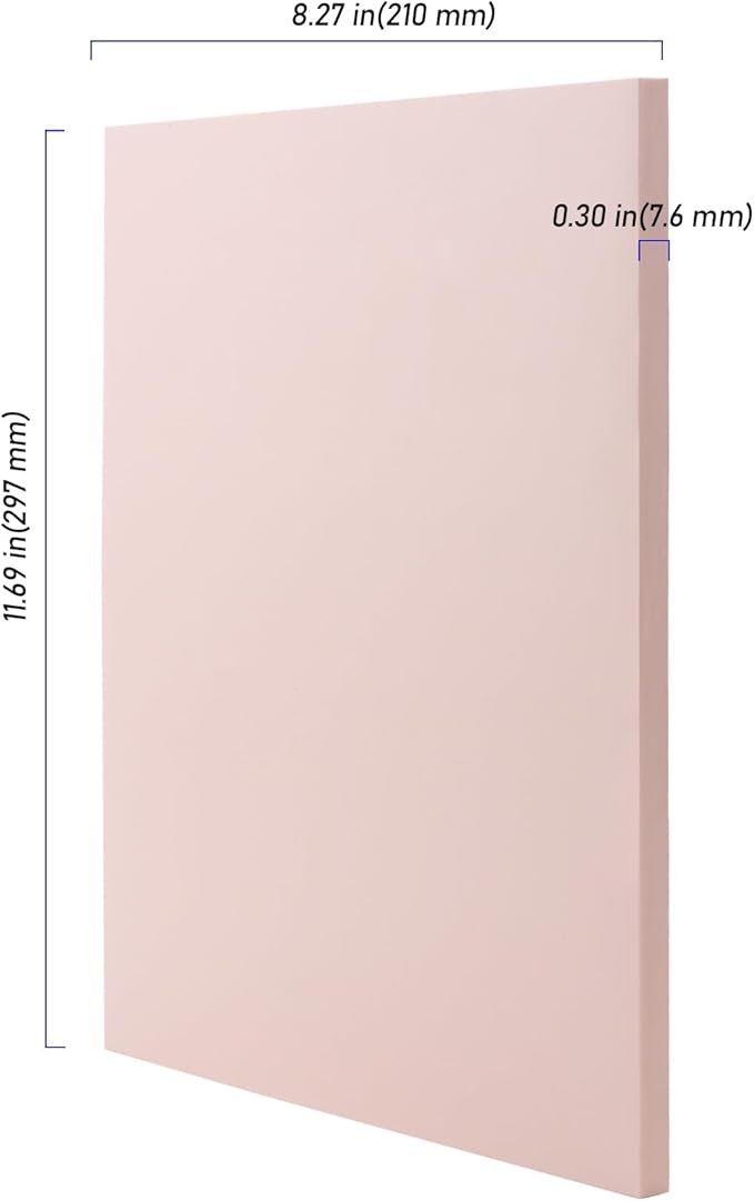 5 PCS Pink A4 Rubber Carving Blocks, 8.3 x 11.8 Inch Large Stamp Carving Blocks - Image 2