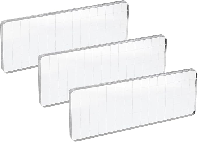 PATIKIL Acrylic Stamp Block, 3 Pack Stamping Block Rectangular Shape by PATIKIL