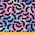 Feelyou Bat Fabric by The Yard 10 Yards for Kids Boys Girls Tie Dye Halloween Decorative Trick or Treat Upholstery Fabric for Chairs ，Soft Flannel