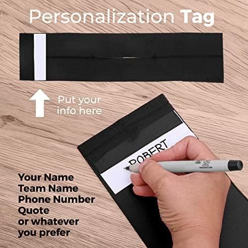 TOFL Baseball Glove Wrap Band for Break-in & Shaping | Elastic Mitt Strap | Adjustable Closure for Pocket Forming & Storage | Youth & Adult Softball Mitt Care Accessory (Message Options)