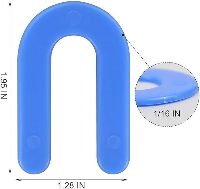 DGSL Tile Leveling System Tile Spacers 1/16 Inch, 300 pieces Horseshoe Shim U - Image 2