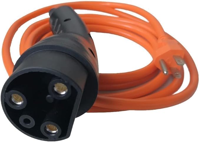 JOEEGO Charging Power Cord Assembly Compatible with Evolution EV Golf Carts, UL Listed, Replaces OEM# 2.04.0620 (Orange 10ft)
