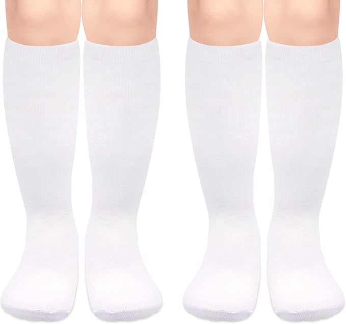 Sarfel Kids Soccer Socks Toddler Soccer Socks Girls Boys Soccer Socks Kids Tube Socks with Stripes Toddler Knee High Socks