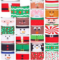 Meanplan 24 Pcs Christmas Makeup Bags Bulk Canvas Cosmetic Bag Gift