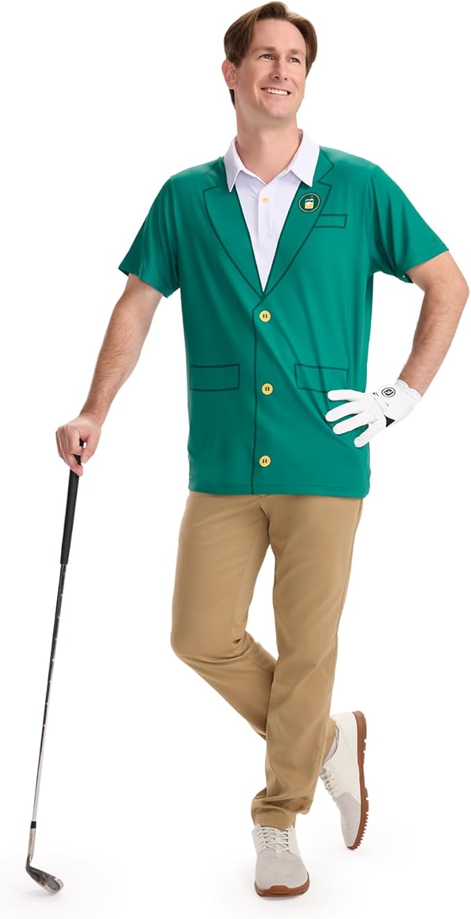 Tipsy Elves Men's Performance Golf Shirt - 4-Way Stretch, Quick Dry, Athletic Cut - Golf Polo