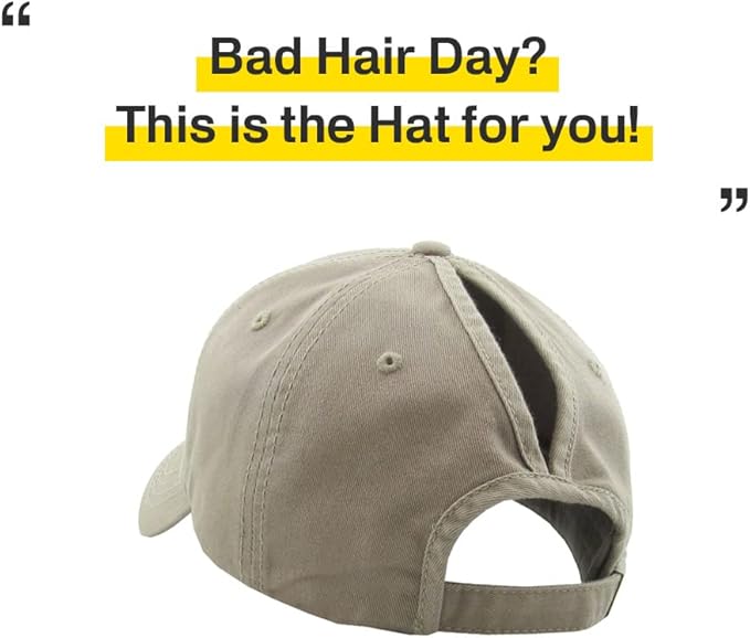 Classic Plain Ponytail Messy High Bun Headwear Adjustable Cotton Trucker Mesh Glitter Hat Baseball Cap