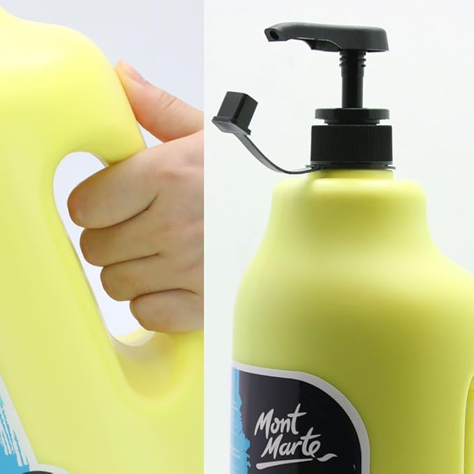 Mont Marte Discovery School Acrylic, Lemon Yellow, 1/2 Gallon. Ideal - Image 3