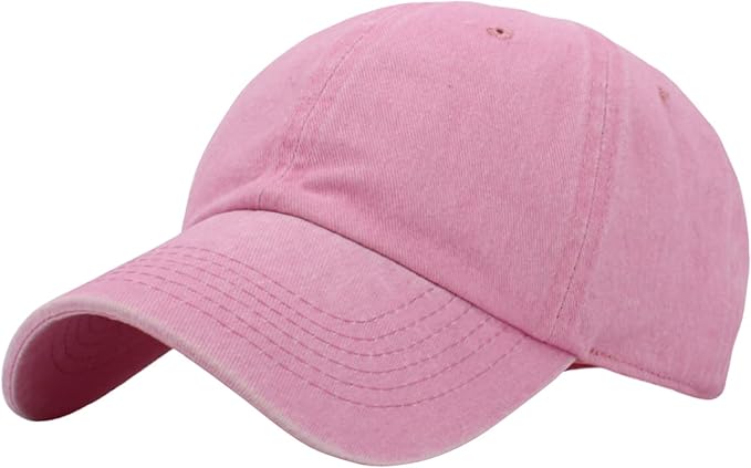KBETHOS Classic Unisex Cotton Adjustable Low Crown Baseball Cap – Plain Dad Hat