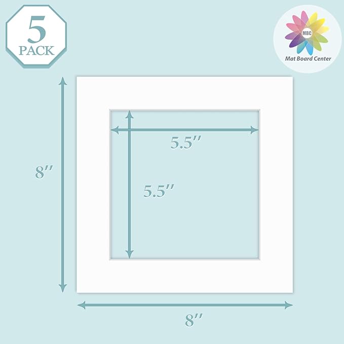 MBC Mat Board Center, 5 Pack 8x8 - Image 3