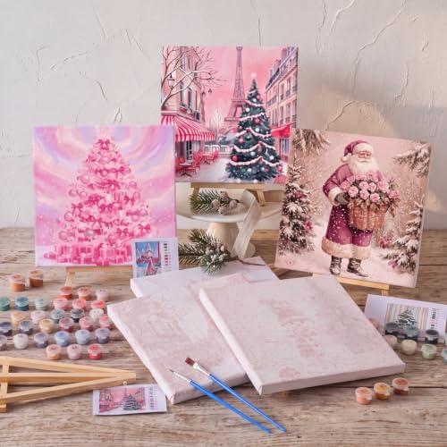 YooNotee 6 Pack Christmas Paint by Numbers Kit