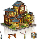 Dollhouse Kit, DIY Miniature House Kit w/LED Ancient Courtyard