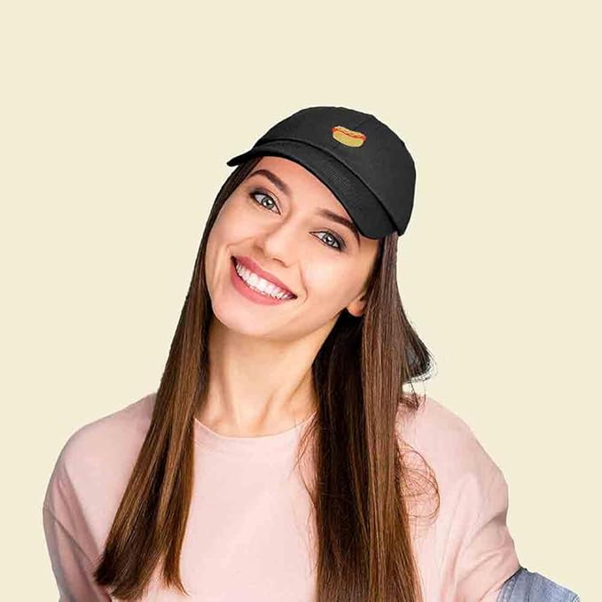 DALIX Hot Dog Hat Embroidered Mens Womens Baseball Cap