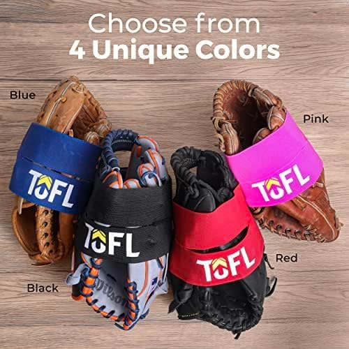 TOFL Baseball Glove Wrap Band for Break-in & Shaping | Elastic Mitt Strap | Adjustable Closure for Pocket Forming & Storage | Youth & Adult Softball Mitt Care Accessory (Message Options)