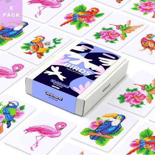 Citrichand Small Diamond Art Kits, Bird Collection 8 Pack for Adults