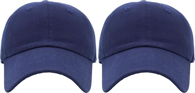 KBETHOS Classic Unisex Cotton Adjustable Low Crown Baseball Cap – Plain Dad Hat