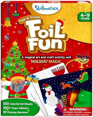 Skillmatics Foil Fun Christmas Holiday Magic, Gifts for Boys & Girls