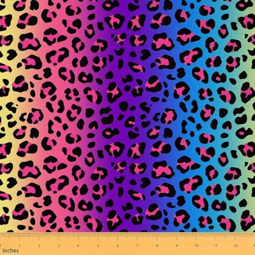 Feelyou Leopard Print Fabric By The Yard Decorative Soft