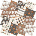 Hahafelt 10 Pcs Halloween Western Quilting Fabric Bundles 20 x 20 Inch
