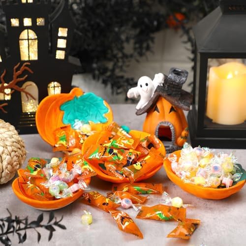 Reallnaive 6 Set Fall Ceramic Pumpkin Bowls to Paint Craft Kit