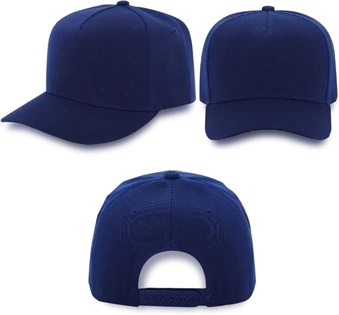 ZH 12 PC 5 Panel Baseball caps, Bulk Baseball caps, Customizable DIY Design, Wholesale Caps, One-Size-Fits-All