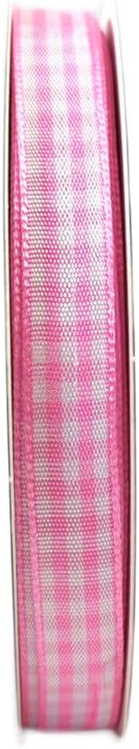 Pink Gingham Plaid Checked Ribbon 25 Yards Each Roll 100% Polyester - Image 2