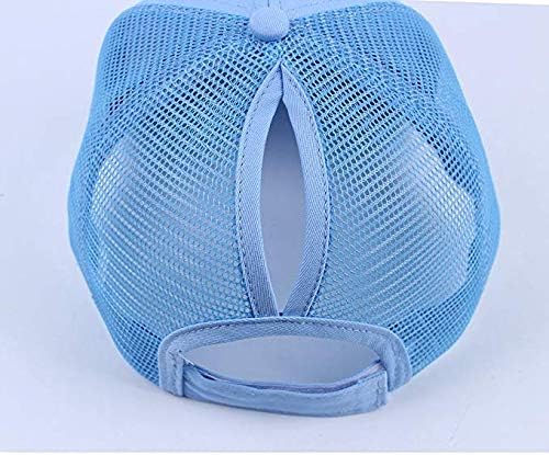 Criss Cross Hat Washed Distressed Baseball Cap Ponytail Hat High Messy Bun Ponycap for Women