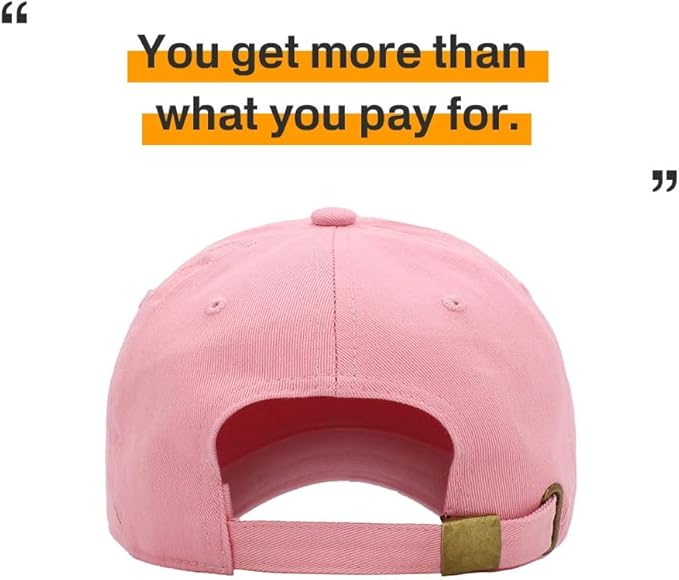 KBETHOS Classic Unisex Cotton Adjustable Low Crown Baseball Cap – Plain Dad Hat