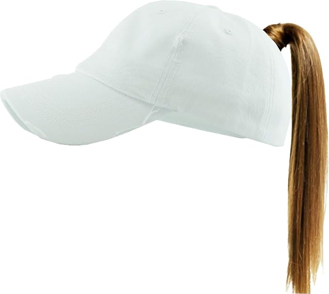 Classic Plain Ponytail Messy High Bun Headwear Adjustable Cotton Trucker Mesh Glitter Hat Baseball Cap