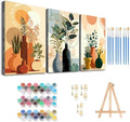Axquilon 3 Packs Abstract Framed Paint by Numbers Kit for Adults 8x10 in