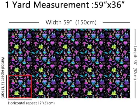 jejeloiu Halloween Bats Fabric by The Yard Soft 1 Yards