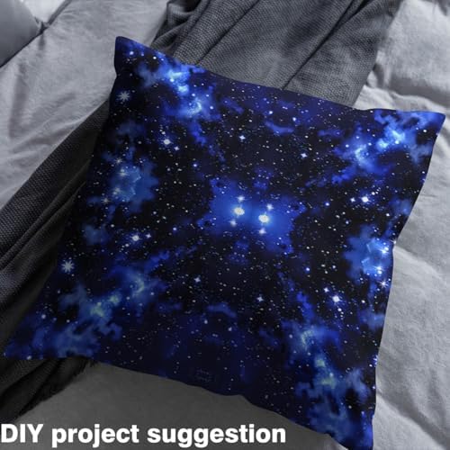 3D Printed Space Upholstery Fabric for Chairs 1 Yard Universe Cloud Galaxy Fabric by The Yard Decor Starlight Print for Home DIY Projects, Waterproof Indoor Outdoor Decor Space Outer Sky Bedroom Decor