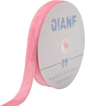Vintage Peach Pink Velvet Ribbon Christmas Ribbon by QIANF